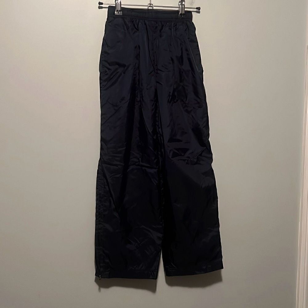 Charles River Apparel Youth Black Elastic Waist Windbreaker Sweatpants Small